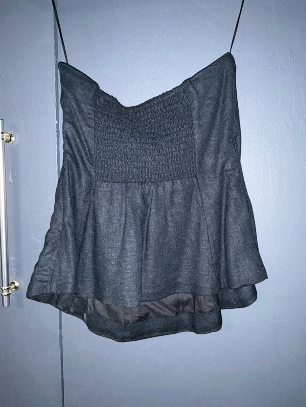 Abercrombie & Fitch Black Smocked Neck Mini Dress